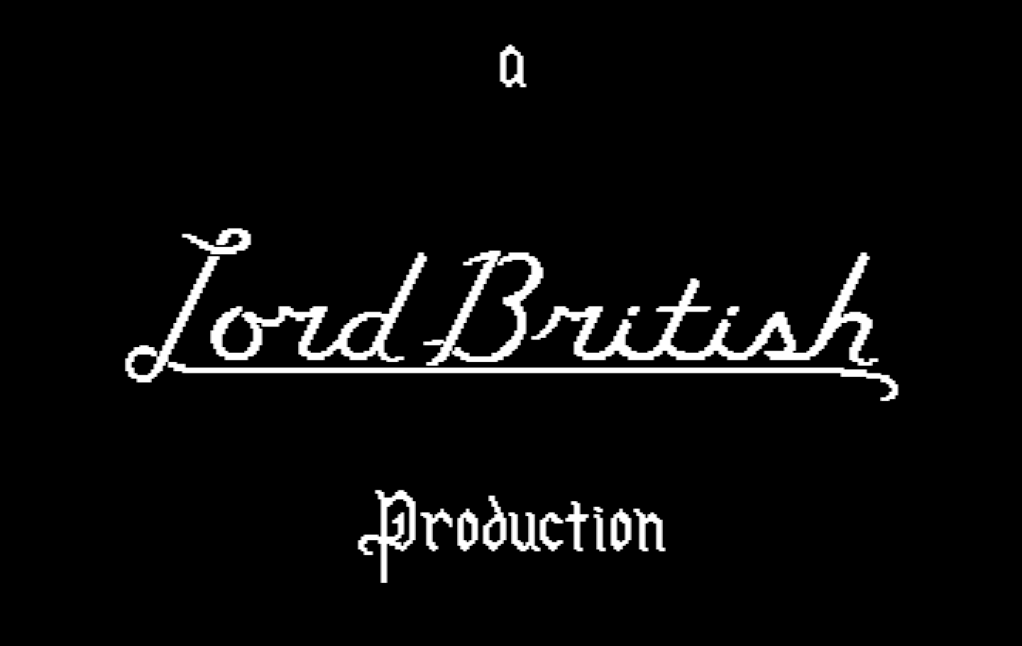 Ultima V: Warriors of Destiny IBM PC/Compatibles Screenshot: A Lord British production.