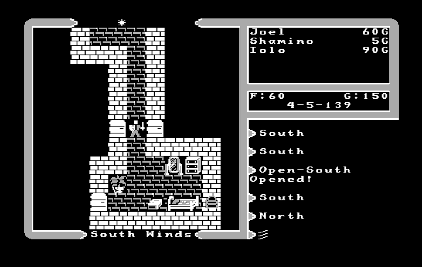 Ultima V: Warriors of Destiny IBM PC/Compatibles Screenshot: Exploring this maze-like town.
