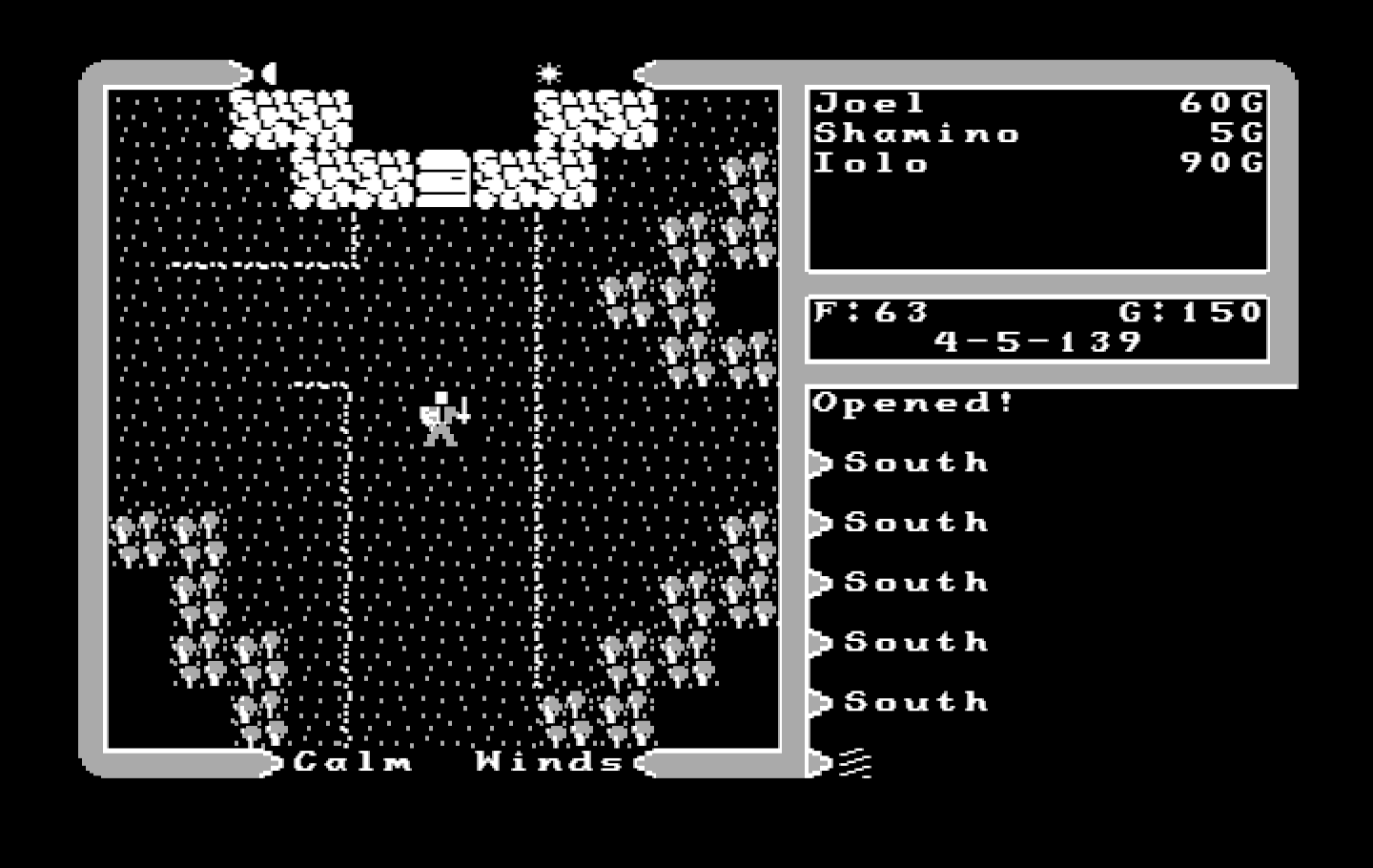 Ultima V: Warriors of Destiny IBM PC/Compatibles Screenshot: Setting out on my journey...