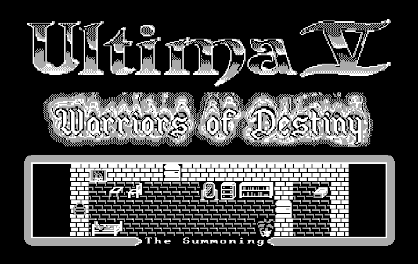 Ultima V: Warriors of Destiny IBM PC/Compatibles Screenshot: Title screen.