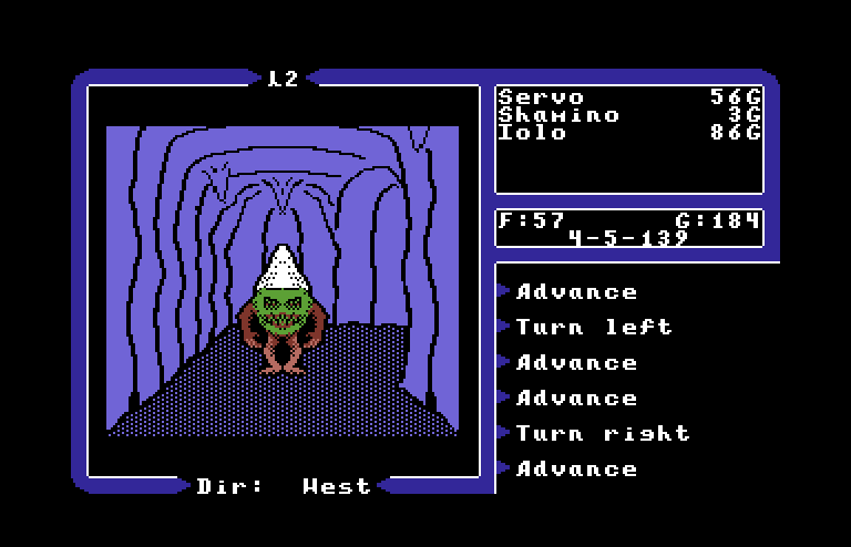 Ultima V: Warriors of Destiny Commodore 64 Screenshot: Looks like another battle!