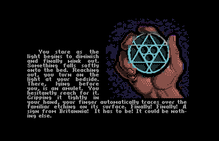 Ultima V: Warriors of Destiny Commodore 64 Screenshot: Introduction continues.