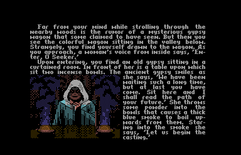 Ultima V: Warriors of Destiny Commodore 64 Screenshot: First, I'm going to create a new character.