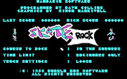 Awesome Earl in SkateRock for IBM PC/Compatibles - The main menu.