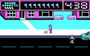 Awesome Earl in SkateRock for IBM PC/Compatibles - Don't crash into oncoming traffic.