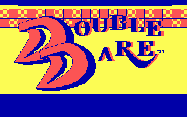 Double Dare IBM PC/Compatibles Screenshot: Title screen.