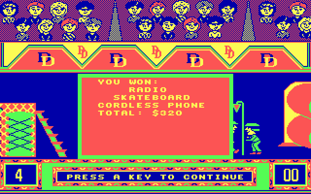 Double Dare IBM PC/Compatibles Screenshot: Oh no, out of time!