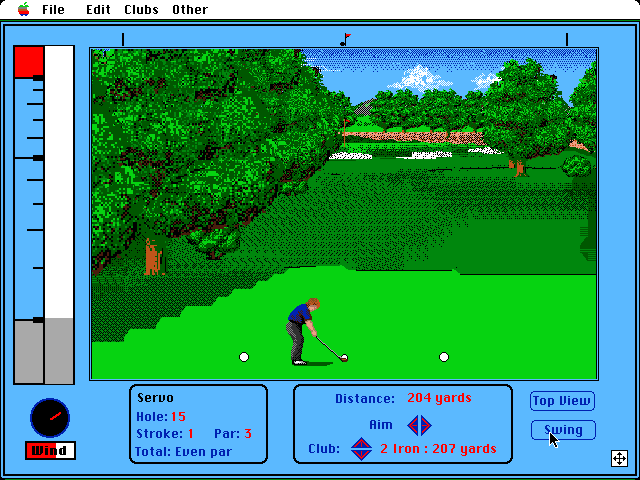 Jack Nicklaus' Greatest 18 Holes of Major Championship Golf Macintosh Screenshot: Teeing off again...