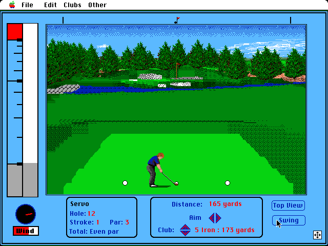 Jack Nicklaus' Greatest 18 Holes of Major Championship Golf Macintosh Screenshot: A short par 3...