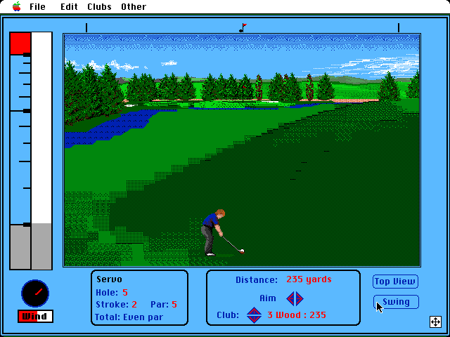 Jack Nicklaus' Greatest 18 Holes of Major Championship Golf Macintosh Screenshot: Watch out for the water here!