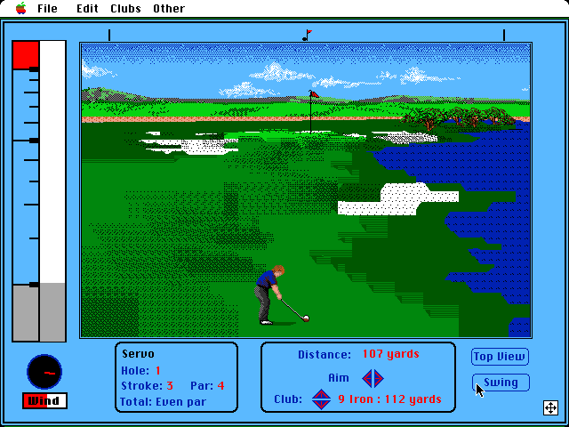Jack Nicklaus' Greatest 18 Holes of Major Championship Golf Macintosh Screenshot: Near the green...