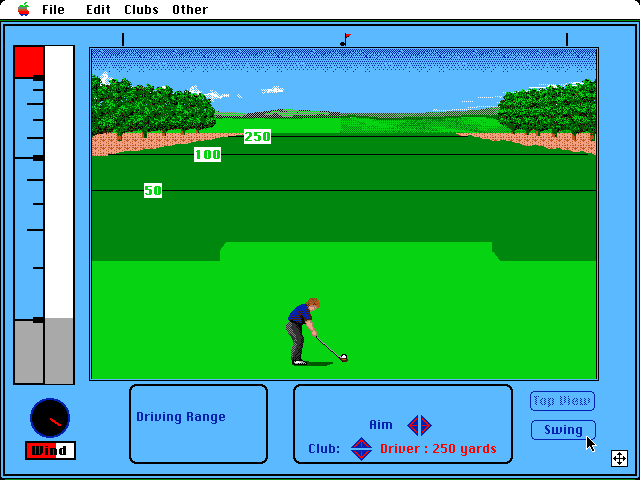 Jack Nicklaus' Greatest 18 Holes of Major Championship Golf Macintosh Screenshot: Practice at the driving range!