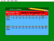Jack Nicklaus' Greatest 18 Holes of Major Championship Golf for Macintosh - Scorecard; I'm practicing so not every hole has a score.