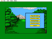 Jack Nicklaus' Greatest 18 Holes of Major Championship Golf for Macintosh - The main menu.