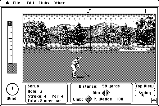 Jack Nicklaus' Greatest 18 Holes of Major Championship Golf Macintosh Screenshot: There's the green!