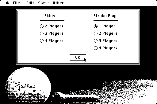 Jack Nicklaus' Greatest 18 Holes of Major Championship Golf Macintosh Screenshot: How many players?