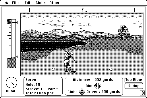 Jack Nicklaus' Greatest 18 Holes of Major Championship Golf Macintosh Screenshot: Here's my tee shot...