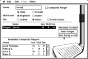 Jack Nicklaus' Greatest 18 Holes of Major Championship Golf for Macintosh - Setting up the players for a new game.