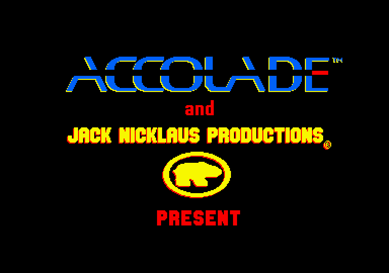 Jack Nicklaus' Greatest 18 Holes of Major Championship Golf Amstrad CPC Screenshot: Accolade presents...