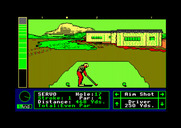 Jack Nicklaus' Greatest 18 Holes of Major Championship Golf for Amstrad CPC - You may need to aim your shot to avoid hitting obstacles.