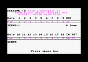 Jack Nicklaus' Greatest 18 Holes of Major Championship Golf for Amstrad CPC - The scorecard.