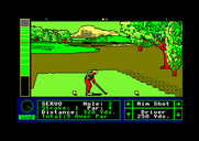 Jack Nicklaus' Greatest 18 Holes of Major Championship Golf for Amstrad CPC - A short par 4...