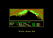 Jack Nicklaus' Greatest 18 Holes of Major Championship Golf for Amstrad CPC - Overhead view of the next hole.