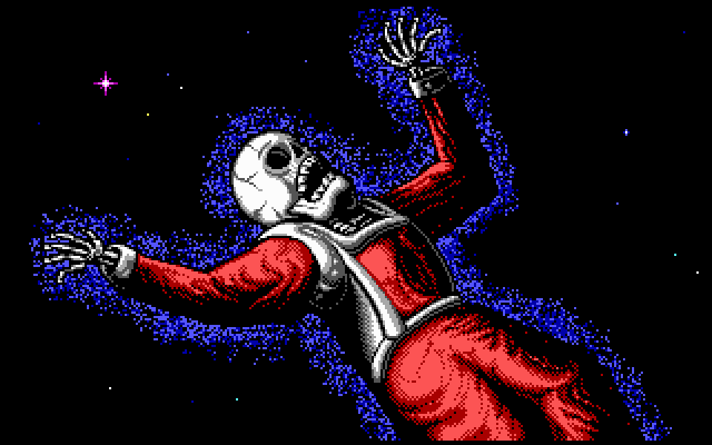 Obliterator IBM PC/Compatibles Screenshot: Game over.