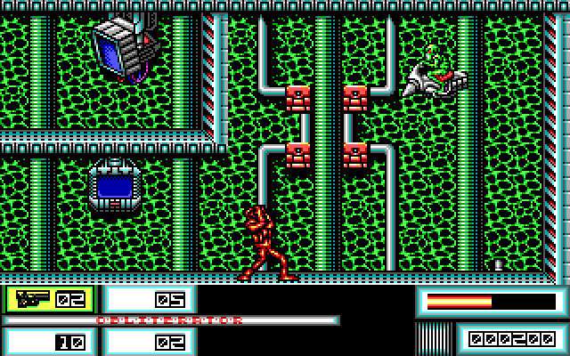 Obliterator IBM PC/Compatibles Screenshot: Ack, I've been hit!