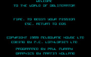 Obliterator for IBM PC/Compatibles - Welcome to the game!
