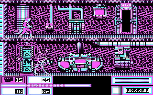 Obliterator IBM PC/Compatibles Screenshot: Game start.