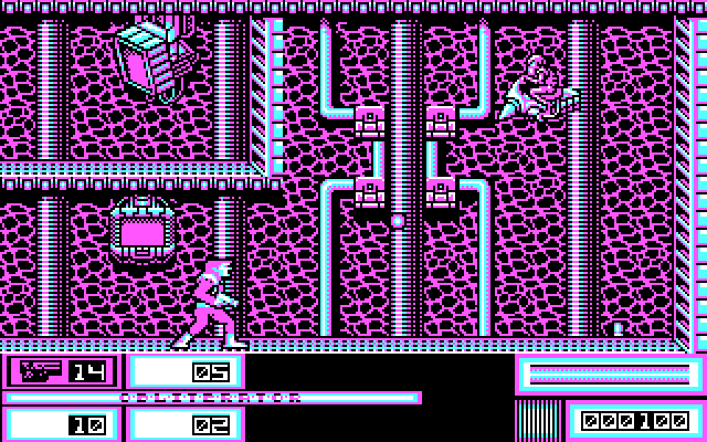 Obliterator IBM PC/Compatibles Screenshot: Don't get shot!