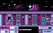Obliterator for IBM PC/Compatibles - A large enemy attacks.