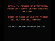 Obliterator for MSX - Game over.