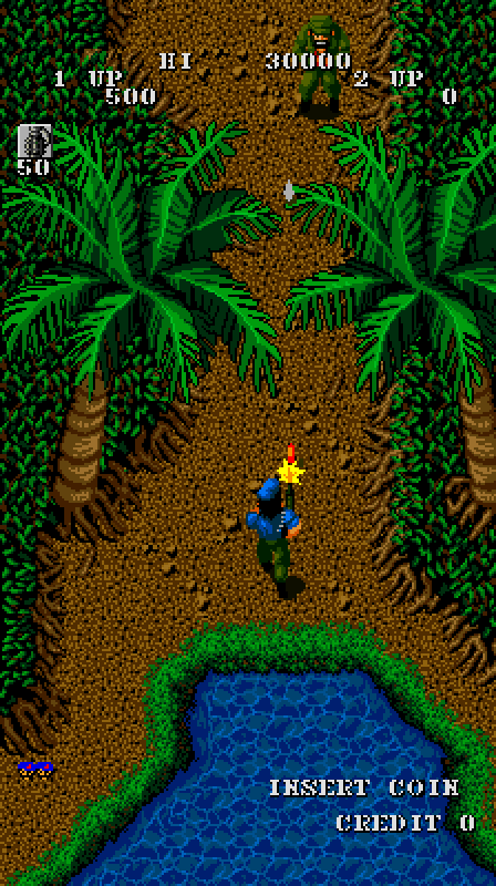 Guerrilla War Arcade Screenshot: Game start.