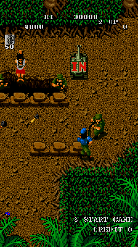 Guerrilla War Arcade Screenshot: Ah, a tank! That could be useful...