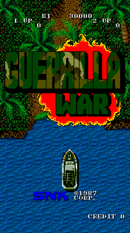 Guerrilla War Arcade Screenshot: Title screen.
