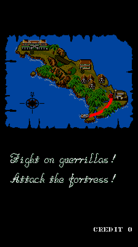 Guerrilla War Arcade Screenshot: On to the next level!