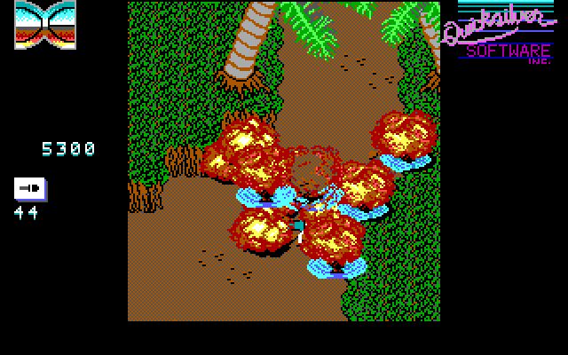 Guerrilla War IBM PC/Compatibles Screenshot: My tank has been destroyed.