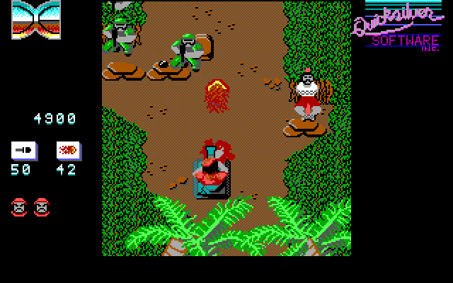 Guerrilla War IBM PC/Compatibles Screenshot: Driving a tank around.