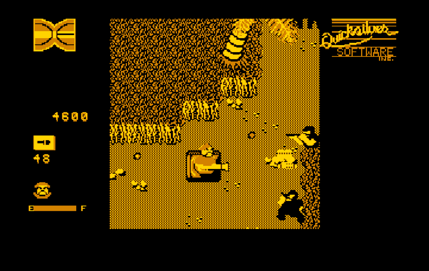 Guerrilla War IBM PC/Compatibles Screenshot: Driving the tank...
