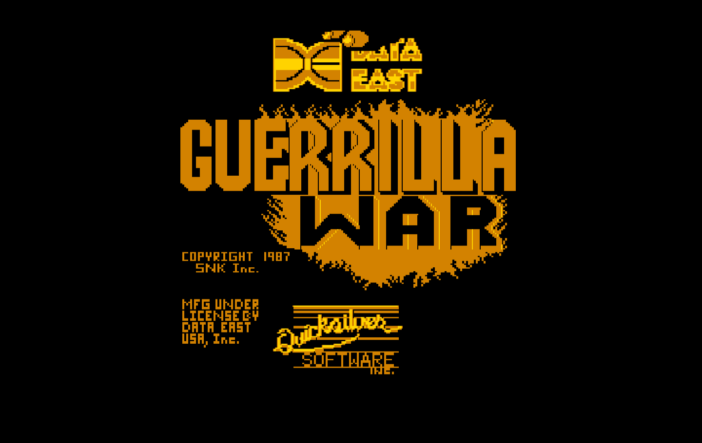 Guerrilla War IBM PC/Compatibles Screenshot: Title screen.
