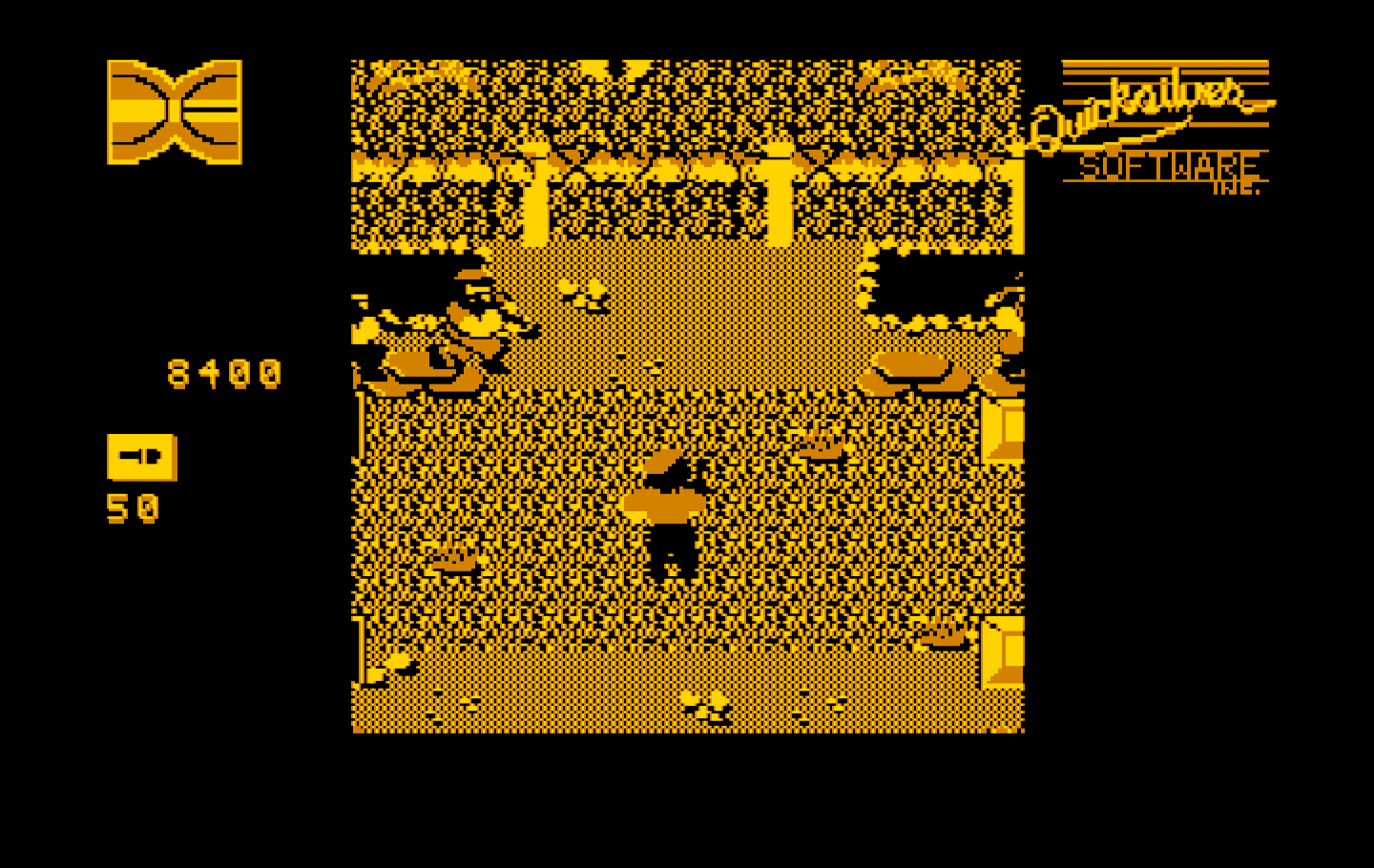 Guerrilla War IBM PC/Compatibles Screenshot: Under attack from all sides.