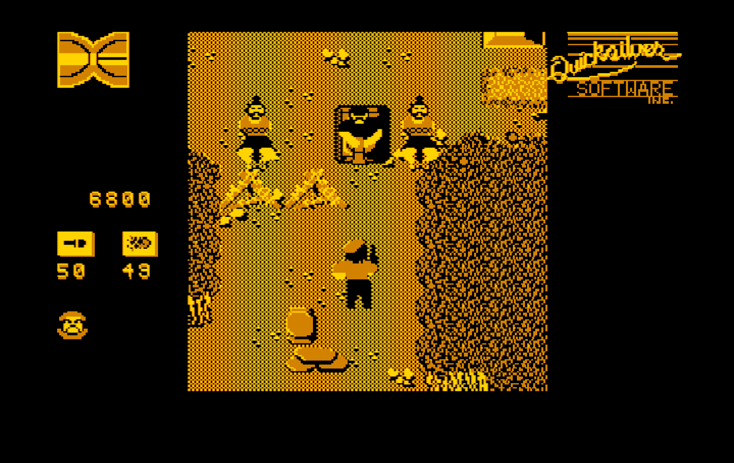 Guerrilla War IBM PC/Compatibles Screenshot: Enemy tank attacks...