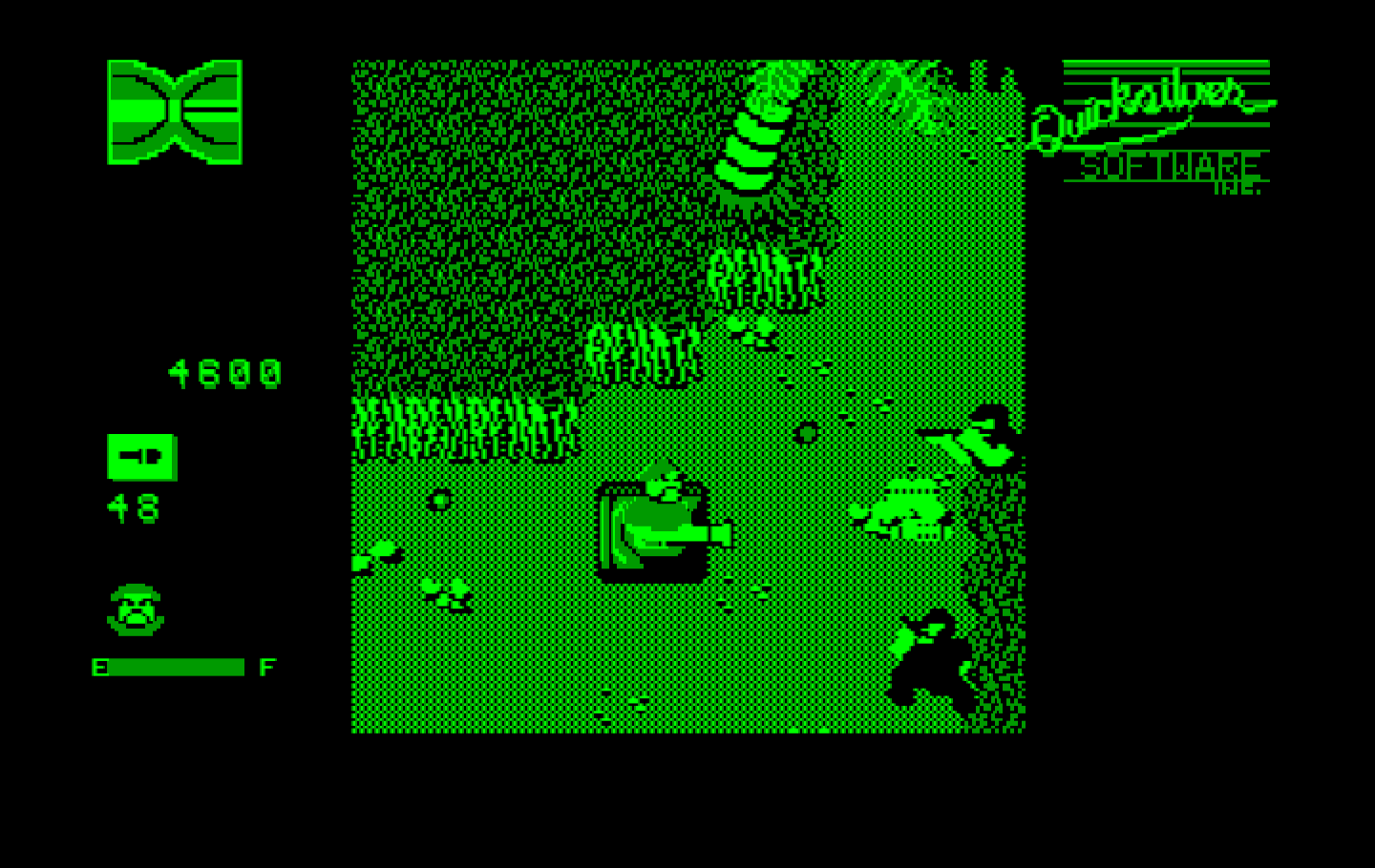 Guerrilla War IBM PC/Compatibles Screenshot: Driving the tank...