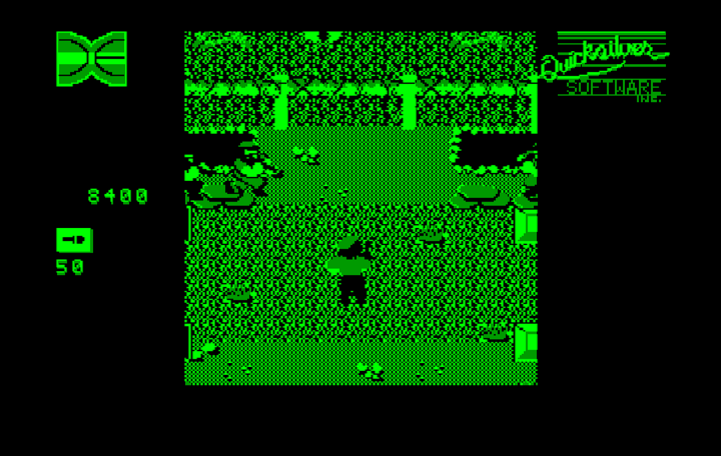 Guerrilla War IBM PC/Compatibles Screenshot: Under attack from all sides.