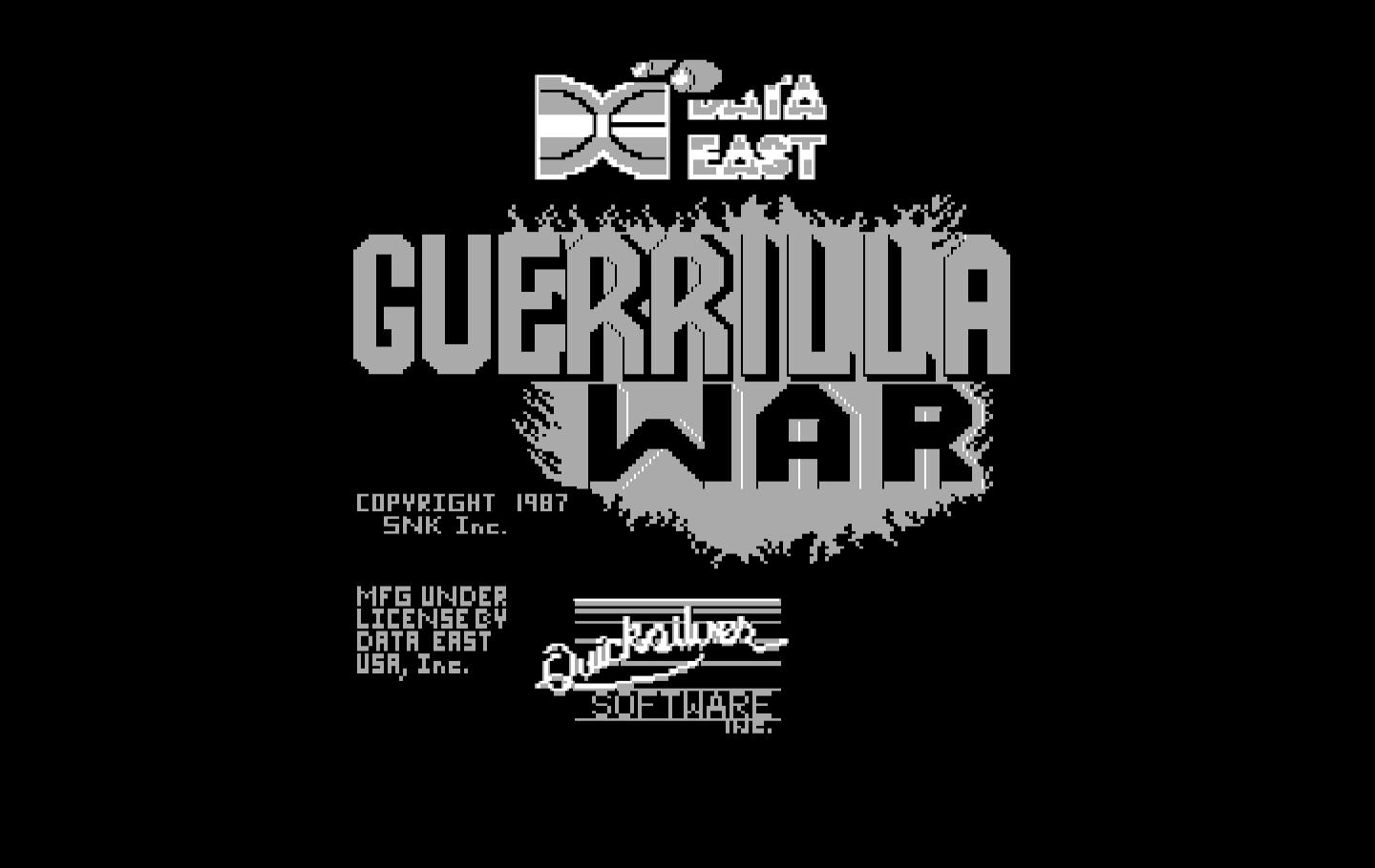 Guerrilla War IBM PC/Compatibles Screenshot: Title screen.