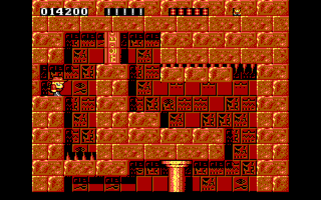 Rick Dangerous IBM PC/Compatibles Screenshot: Don't land on the spikes!