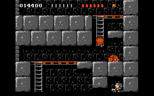 Rick Dangerous IBM PC/Compatibles Screenshot: These sleeping dogs wake up when you get near...