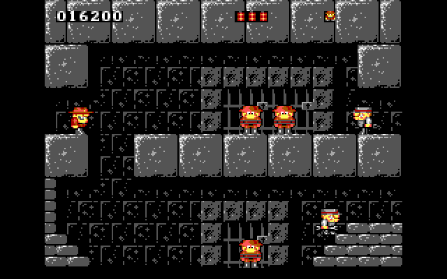 Rick Dangerous IBM PC/Compatibles Screenshot: Free the prisoners!